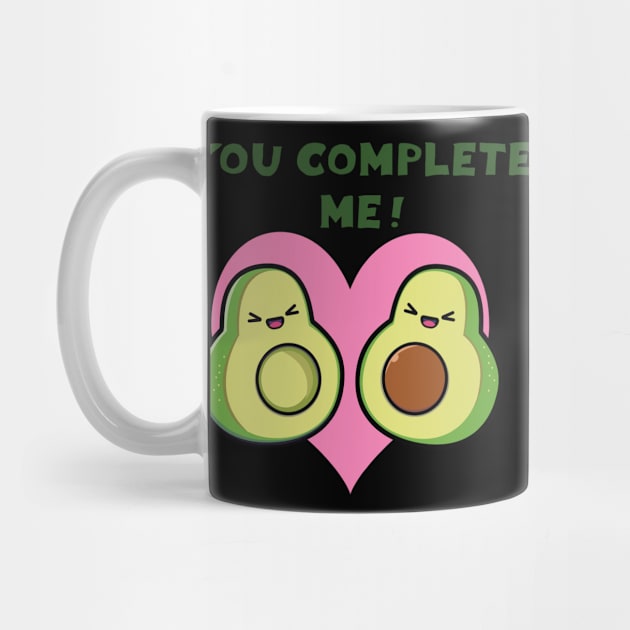 Complete Me Kawaii Avocado Hearts Valentines Day by CrissWild